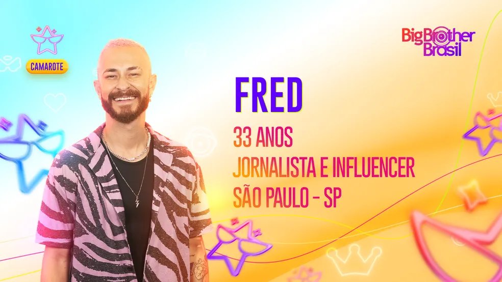 bbb's tweet photo. Conheça Fred do #BBB23. #BigDay #RedeBBB
Saiba mais▶️https://t.co/kEVTU3v3IE https://t.co/pdes23Sm8E