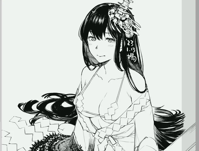 この渡り鳥は、正月を迎えると扶桑姉さまを描きはじめます。 