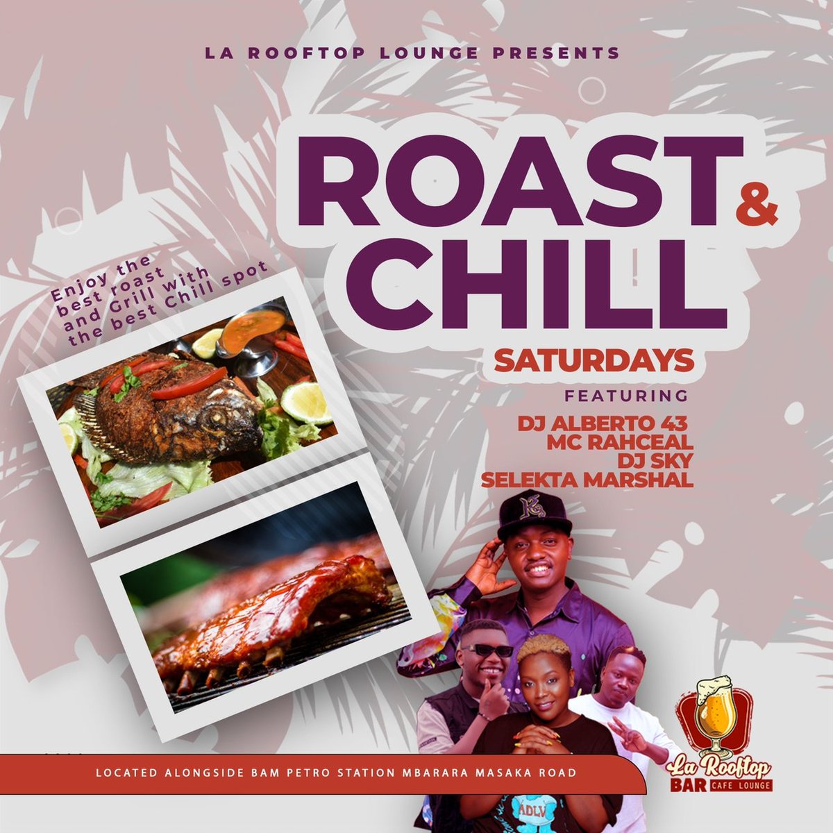 KakyaraP's tweet photo. Ba darlings  , our Saturday evenings are now for #RoastAndChillSaturdays  @larooftoplounge .
Ooh yes come on tyr  14th  we have a  good time with your favorite djz . 
@djalberto43 
@djsky256 .....and more others https://t.co/lAzLYfInJN