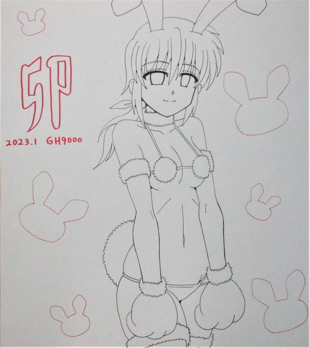 1月の色紙、シュテルん描いてます～😆 