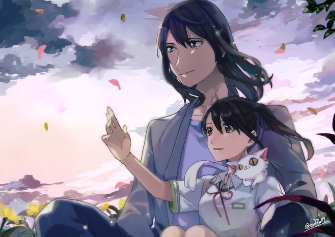 これは更にすごかった。『でもこれぼかして元絵に加工として乗せるのは面白いかも?』と思ってやってみた。1枚目が彩度100 2枚目が元絵に彩度100をぼかしてソフトライトで薄っすらかぶせたやつ 3枚目が元絵。2と3は好みが出そうで面白い。 #絵を彩度100にすると超派手 
