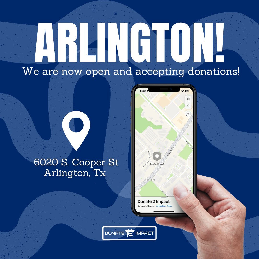 "Have you checked out our Arlington location yet?
We are open and accepting donations! 

Come by and drop off your donations, it's so easy!!

 #Arlington #donate #donatenow #donate2impact #DonateToday #Donation"