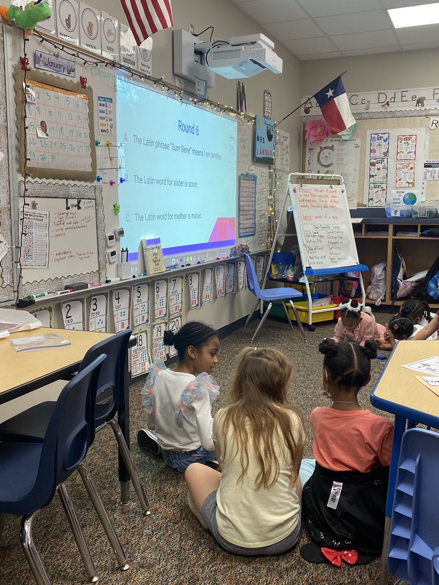 MrsCaffeySLE's tweet photo. 1st grade 2 Truths and a Fib, Latin style! These kids are budding Latin Masters! https://t.co/vJeHnLHNJX