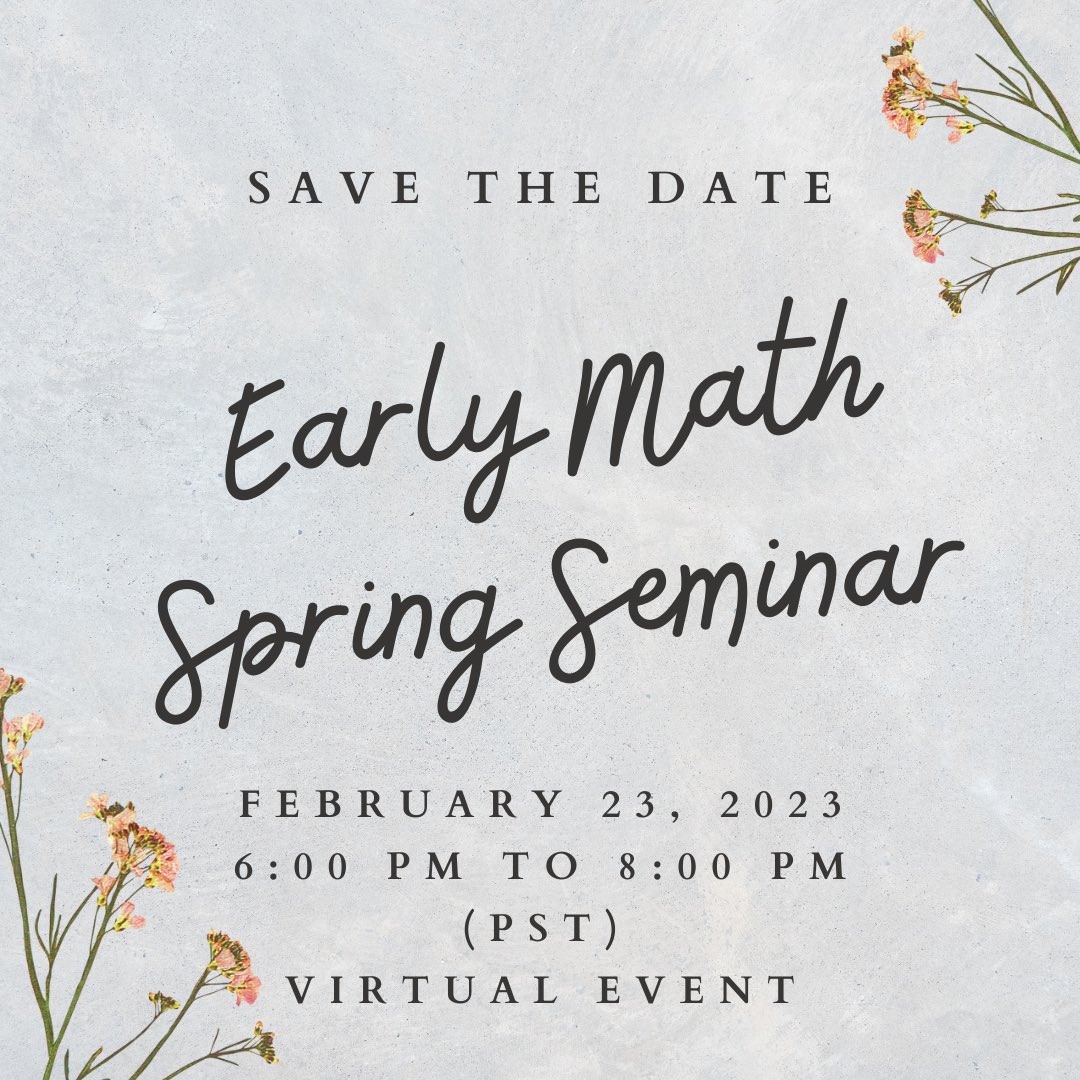 Save the day for our Spring Seminar! Registration coming soon!