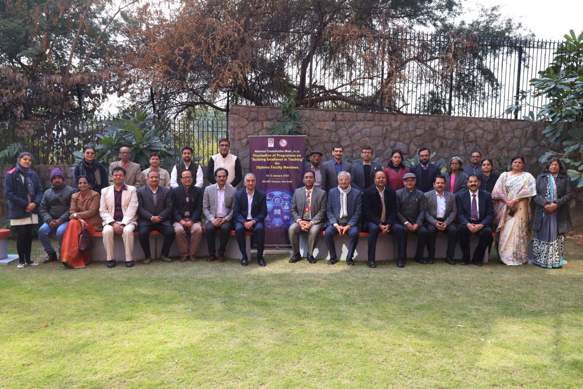 nitttrbpl's tweet photo. Commonwealth of Learning and NITTTR, Bhopal are organizing the National Consultive Meet for Developing an Online Training Programme for Diploma Faculty Members from 12-13 January,23 at DELNET Campus Delhi.
@EduMinOfIndia @CEMCA_COL #NITTTRBhopal https://t.co/GSMAt6KEKz