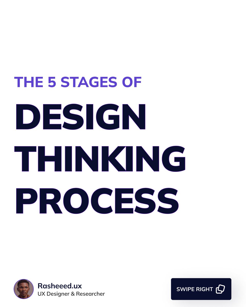 Rasheed_ux's tweet photo. Have you ever heard of the design thinking process?

If yes! you would have to use it thoroughly to address a more complex design problem at work or in your personal project.

Want to learn UX design? Follow me! https://t.co/MIjnfVLjzW