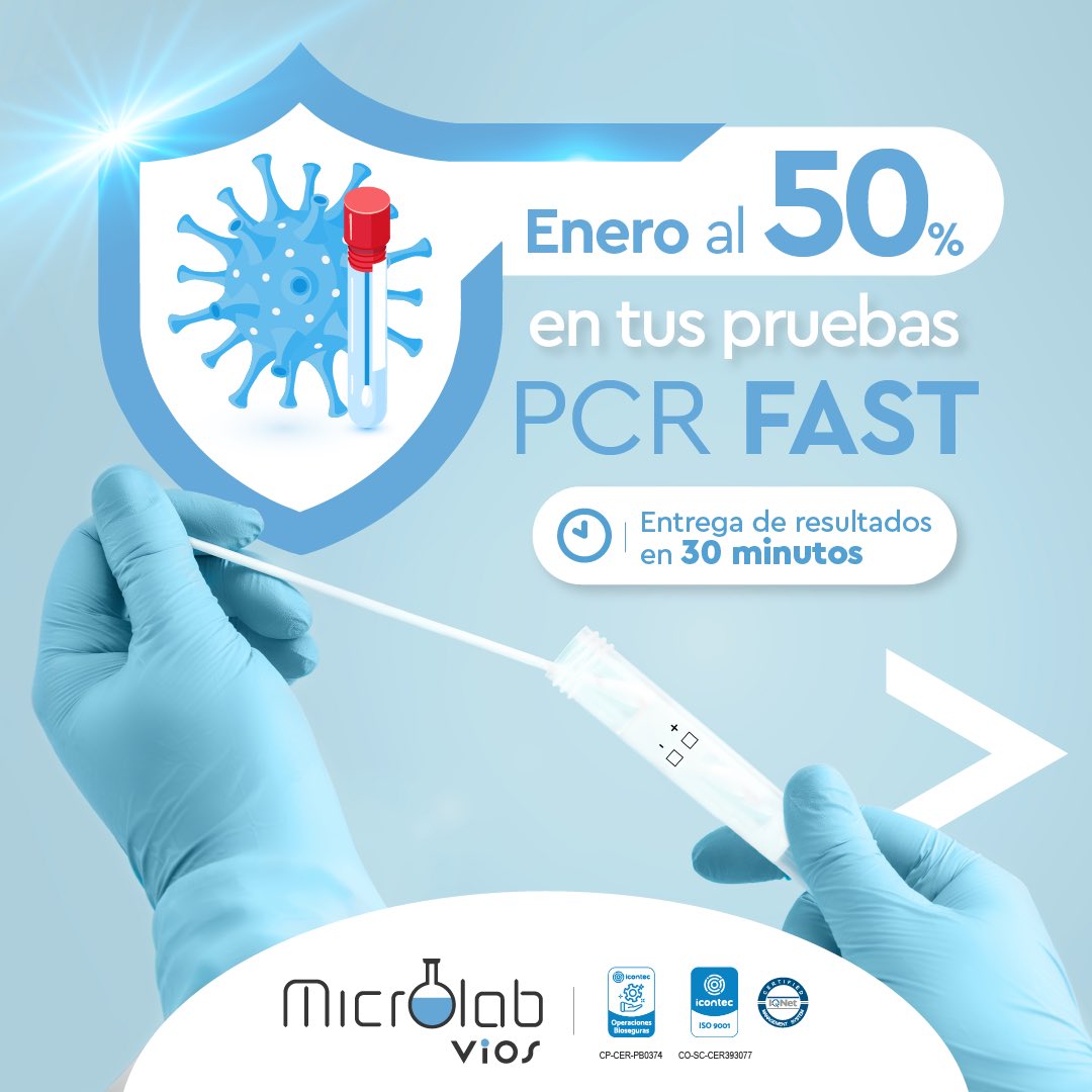Microlabhn's tweet photo. 🚨50% en pruebas PCR FAST🚨

Comienza el año previniendo el Covid con nuestras pruebas, seguras, confiables y precisas.💗

Llama a nuestra Solution Center 2283-6100 y recibe más info 📱
.
.
.
#Lab #Microlab #ViOS #Covid #Pruebas #Fast #Vi #Laboratorio https://t.co/8hTF9ZjBpI