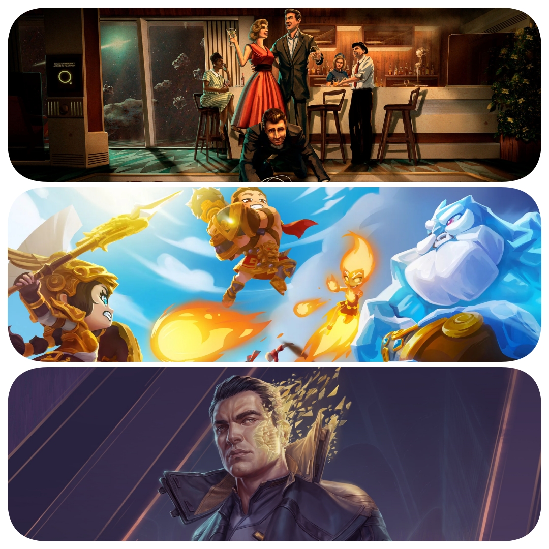 PXology's tweet photo. Epic Games geçen hafta  toplam değeri yaklaşık 335TL olan 3 oyun için son saatler!
Fırsatı kaçırmayın!

#DivineKnockout
https://t.co/V8Ik3vs4Rh

#FirstClassTrouble
https://t.co/JFhSvSiTYt

#GamedecDefinitiveEdition
https://t.co/AnyeXlhGS4 https://t.co/txQ1mkqQwQ