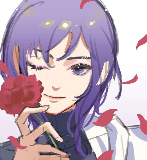 ユーリスくんにウインクされてぇとか思いながら描いてる絵 