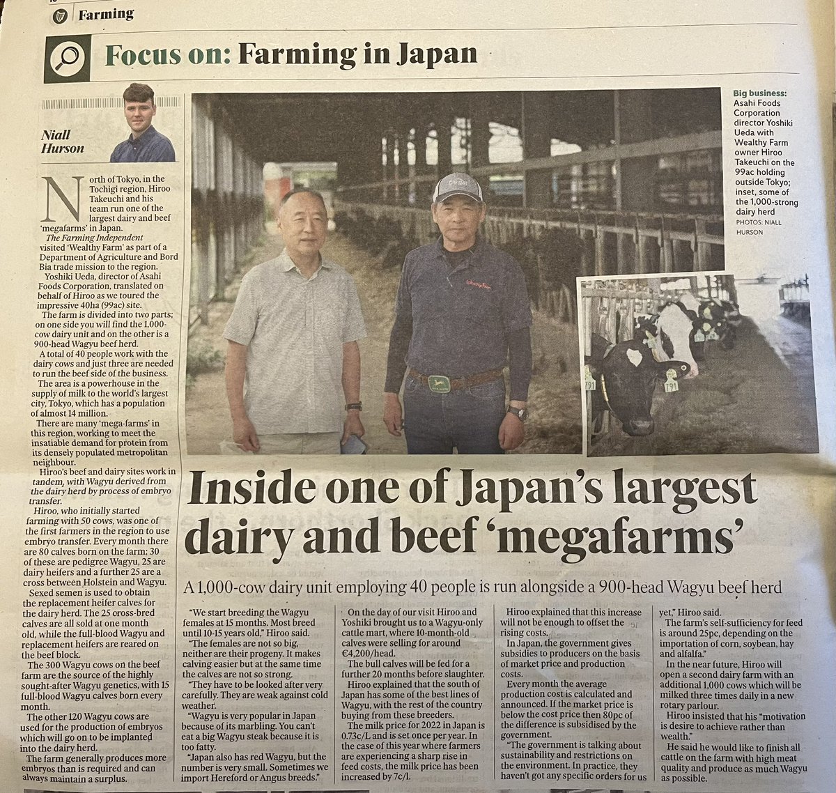 A 1000 Cow Dairy Unit &amp; A 900 Head Beef Unit On 99 Acres in Japan 🐮 🥛 🥩 🇯🇵 While The Irish Government tell us that we are overstocked at 1 cow per acre 🐮 ☘️ AH JASUS….