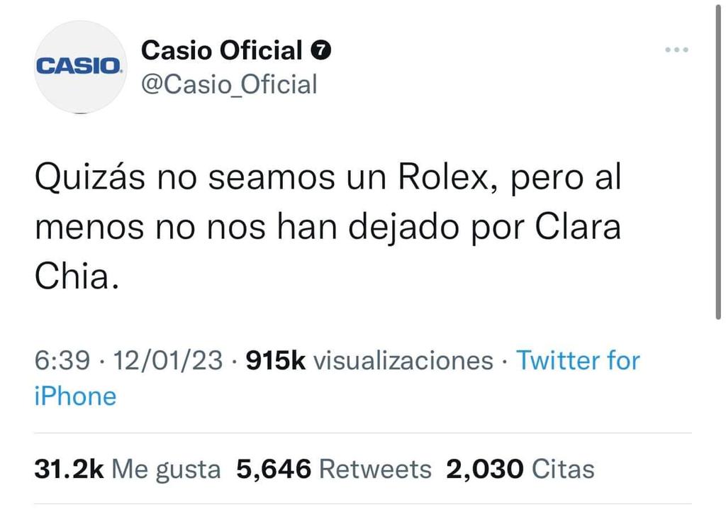 Pero si alguien sufrió aquí fue Casio, no hay más.