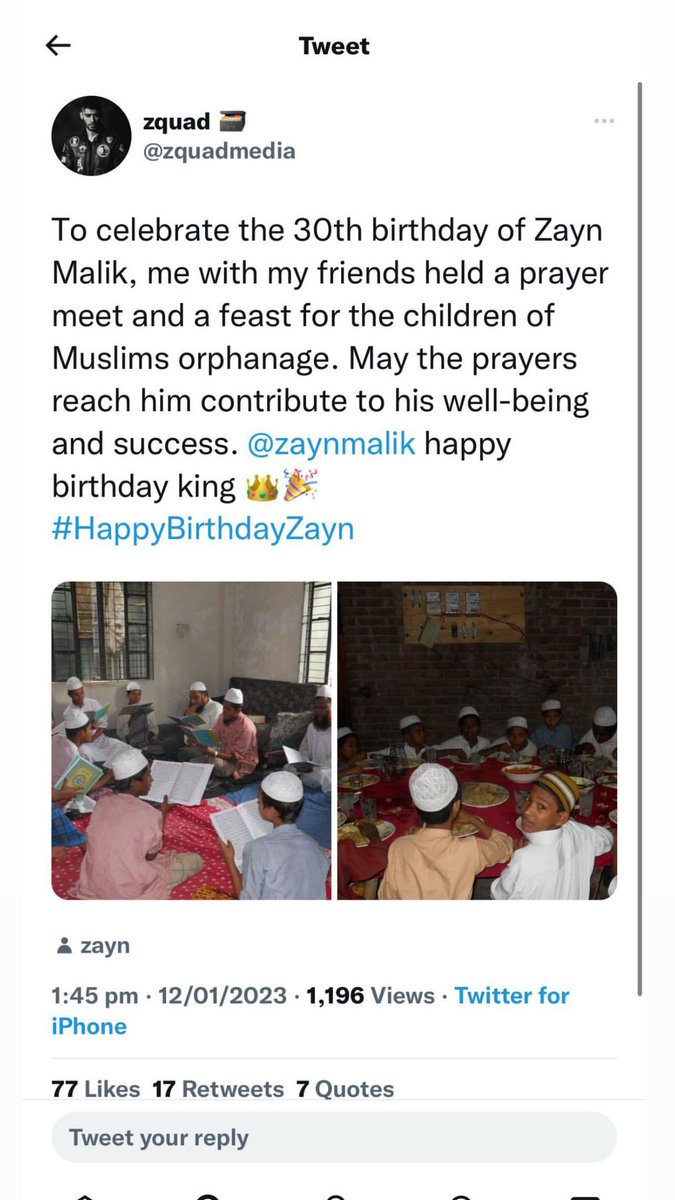 Waliyha, irmã do Zayn, via Instagram Stories desejando feliz aniversário à ele. #HappyBirthdayZaynMalik