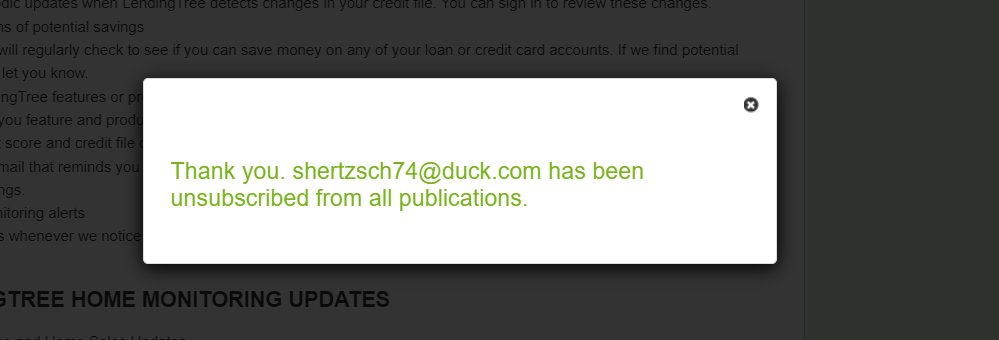 minguswaits's tweet photo. .@LendingTree This is the third time in 5 weeks I have had to unsubscribe from all of your publications. Please stop sending me stuff when I ask you to stop. I might come back, but I don't want it right now. https://t.co/ZwnRMJVsae