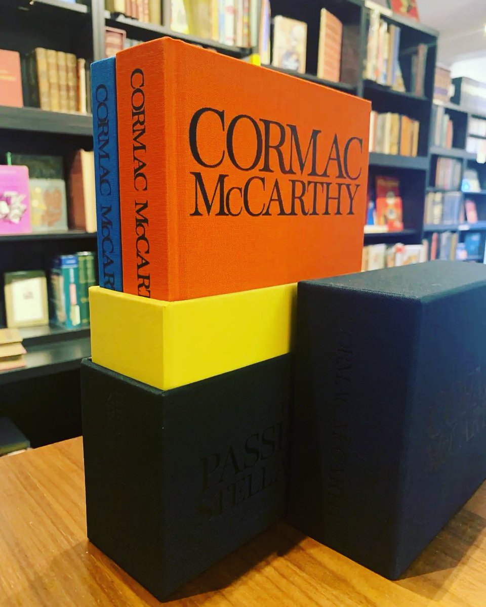 dakerbooks's tweet photo. Books you will see on our stand at the @pbfaorg York New Year Book Fair this Saturday @yorkracecourse Part II:

The Passenger and Stella Maris by Cormac McCarthy. Picador, 2022

***Both books signed by Cormac McCarthy***

1st ed. New. Limited to 250 copies worldwide. 

£2,500 https://t.co/uOIkRy0zPz