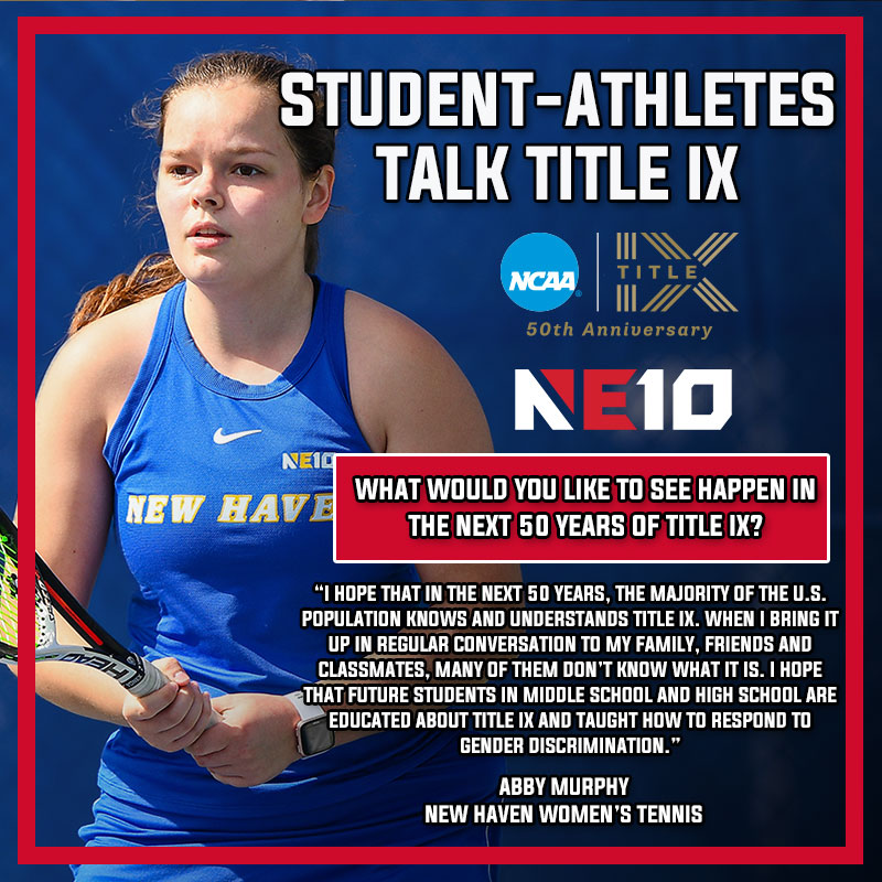 The NE10 (@thenortheast10) on Twitter photo πππππ ππ ππππ
<a href="/UNHChargers/">New Haven Chargers</a> Abby Murphy talks about how she would like there to be further education in #TitleIX over the next 5β£0β£ years πΎ
#NE10EMBRACE #NCAAD2 #D2WTEN #TitleIXat50 πππππ ππ ππππ
<a href="/UNHChargers/">New Haven Chargers</a> Abby Murphy talks about how she would like there to be further education in #TitleIX over the next 5β£0β£ years πΎ
#NE10EMBRACE #NCAAD2 #D2WTEN #TitleIXat50
