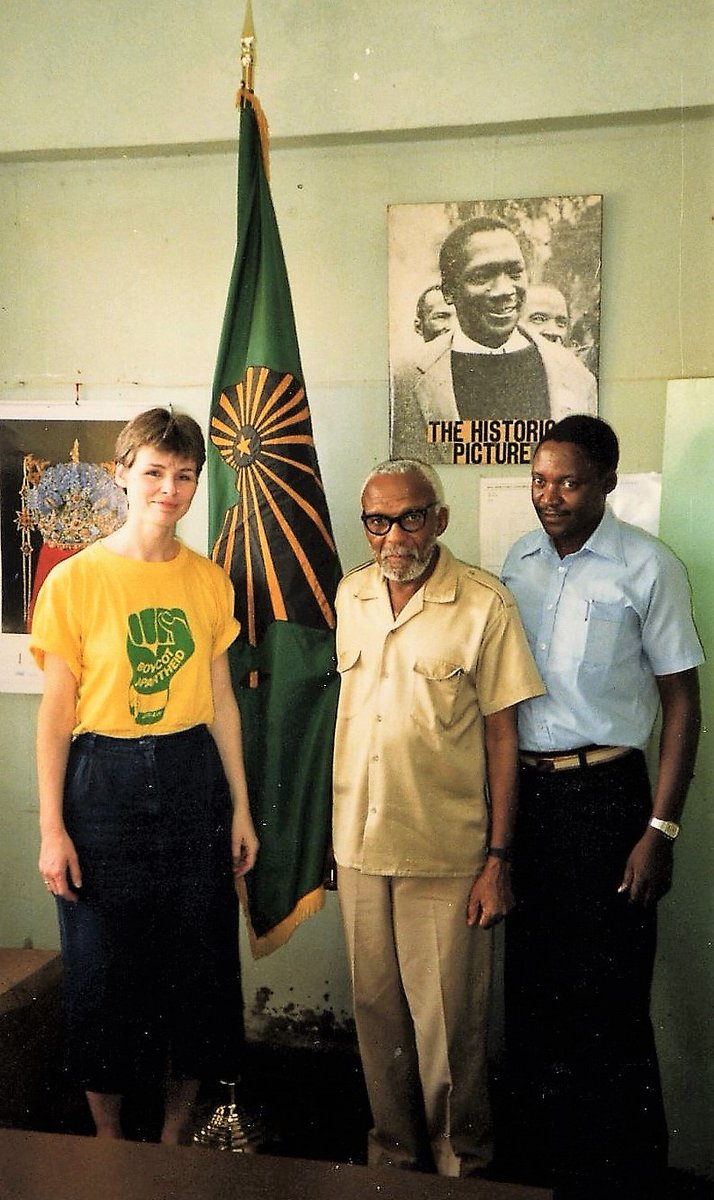 #TBT..#Exile Dar-es-Salaam (Tanzania) Comrades <a href="/MarjanBoelsma/">Marjan Boelsma</a> , Thobile Gola (PAC chief representative in Tanzania and East Africa). Mfanasekaya Gqobose (Secretary for Economic affairs in the central committee of the PAC in exile)