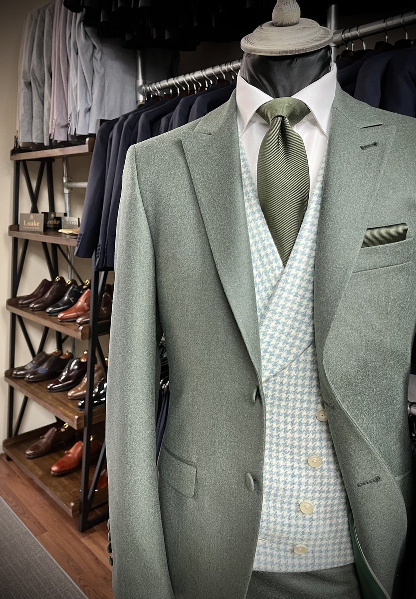 Now in stock ! NEW range for 2023 - available to hire or buy - Sage Green tweed inspired wedding suits !  #wedding #weddingsuit #weddingsuithire #sagegreen