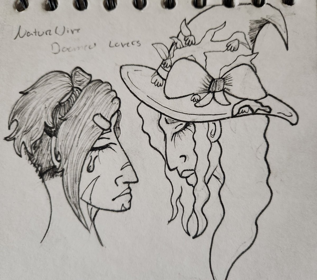 ahh_nopee's tweet photo. Doomed Lovers prompt 
#EmpiresSMPfanart #shubblefanart #empiressmp #katherineelizabethfanart #naturewives #randomprompt #traditionalart https://t.co/hrOAwcfSF7