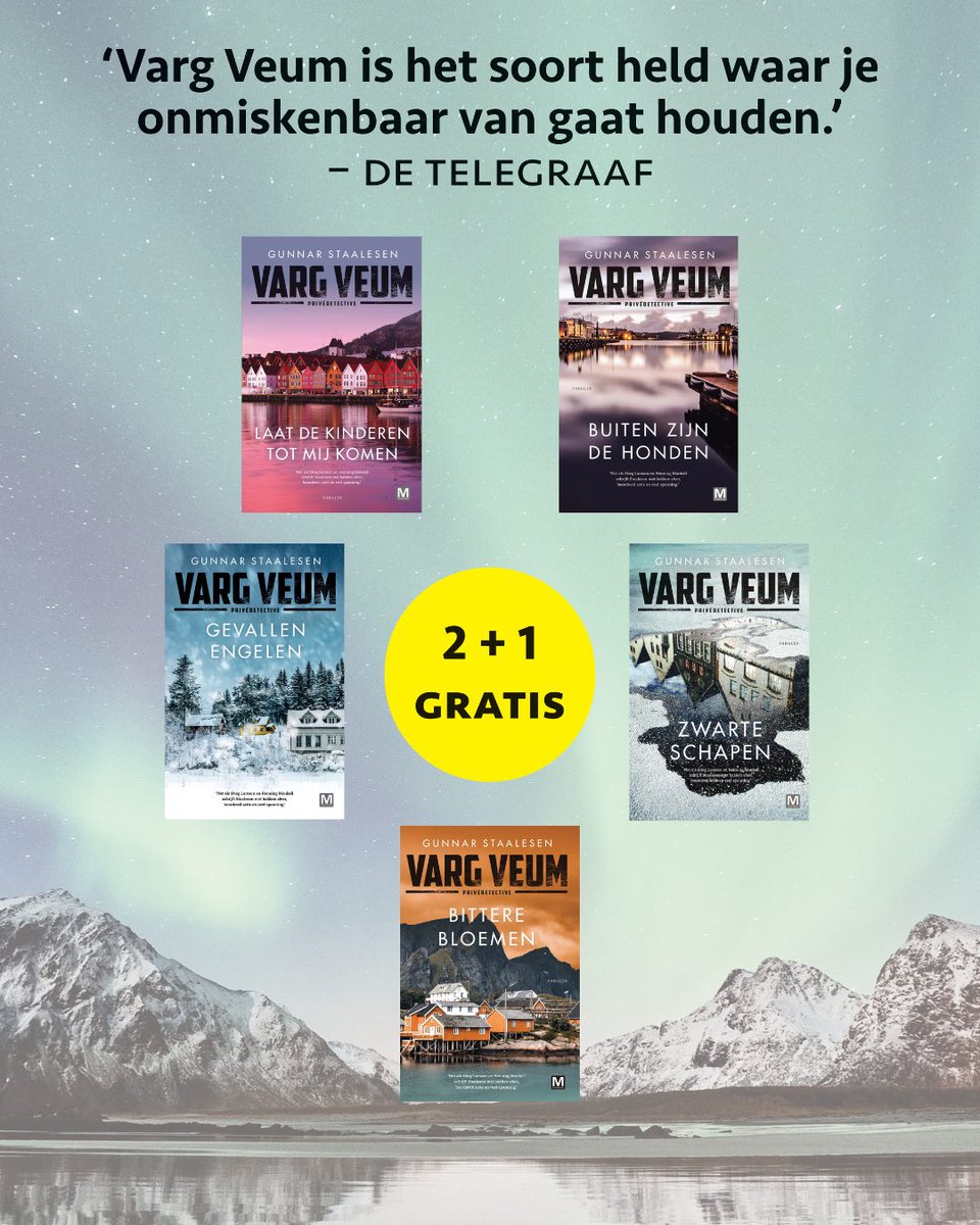 2+1 ACTIE MET DE NOORSE VARG VEUM-SERIE ❄️🏔
Voor 25 euro koop je drie spannende Noorse detectives, perfect leesvoer voor dit druilerige weer… De actie loopt bij verschillende boekwinkels door het hele land, bijvoorbeeld bij The Read Shop Almere-Haven! ✨