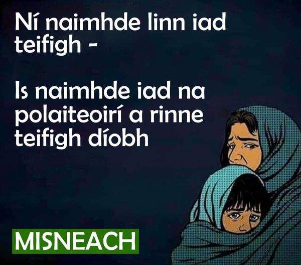 coistenabhfocal's tweet photo. Ní hiad na teifigh a lig na creachchistí isteach sa stát

Ní hiad na teifigh a thugann na billiúin euro do thiarnaí talún trí scéimeanna cosúil le HAP

Ní hiad na teifigh a theipeann orthu tithe poiblí a thógáil https://t.co/FUHcxVS5m2