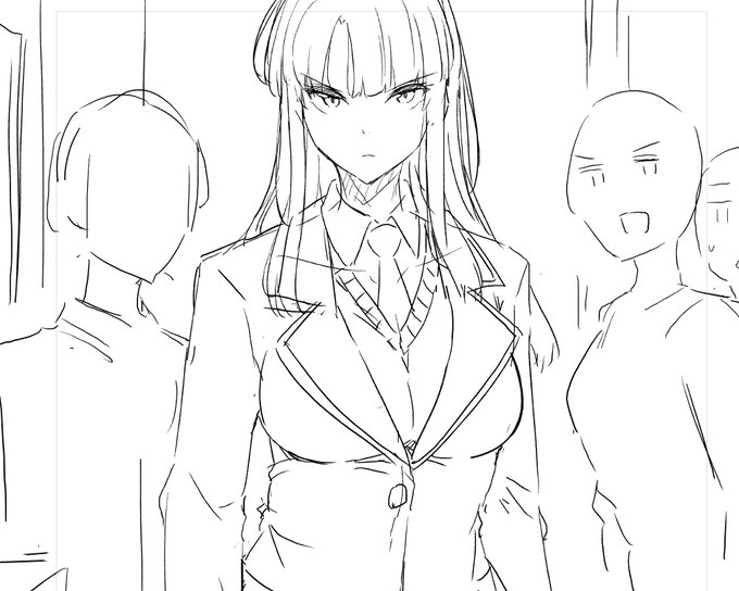 最近おぱいのインフレが激しかったので控えめなおっぱいを描いている(まだデカい気もする) 