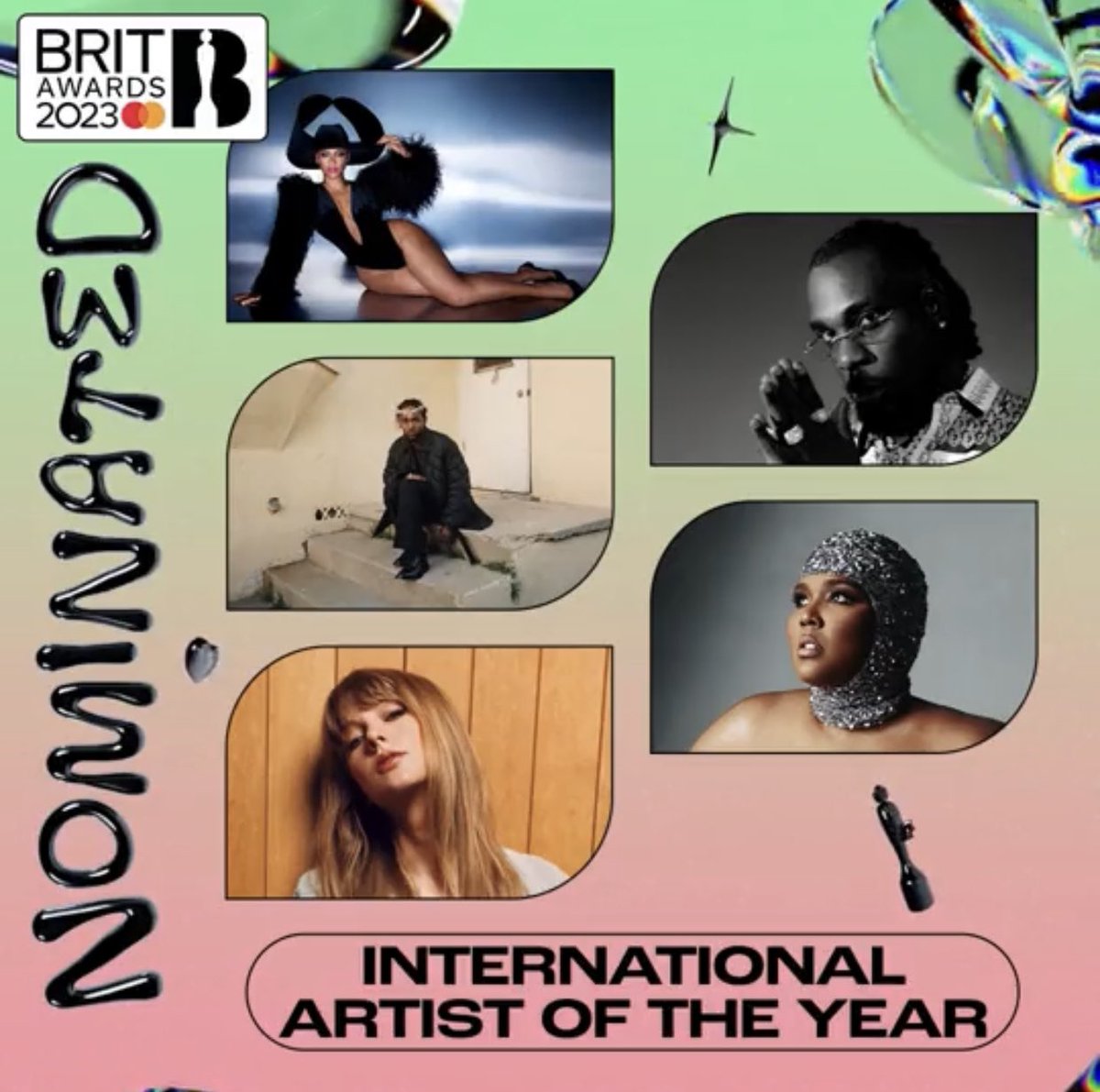 BurnaBoyStats's tweet photo. Burna Boy has been nominated for “International Artist of the Year” at the 2023 Brits award . https://t.co/gzq7ZctAt0