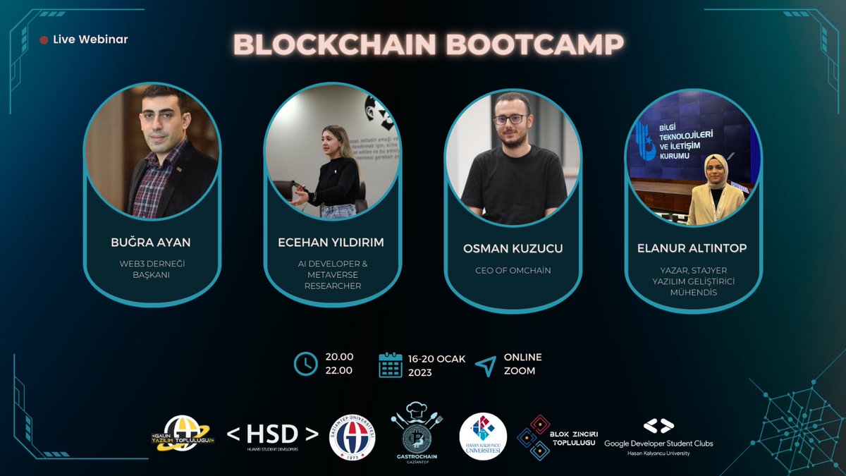HkuBlokZinciri's tweet photo. GastroChain Blockchain Bootcamp Başlıyor !
Teknolojiye lezzet katmak için harekete geçtik , Gastrochain dedik !  Sende bu keyifli yolculukta var mısın?
2023'ün en özel etkinliklerinden GastroChain çevrimiçi  olarak sizleri bekliyor! ⛓️ https://t.co/N0QGqX0kWb