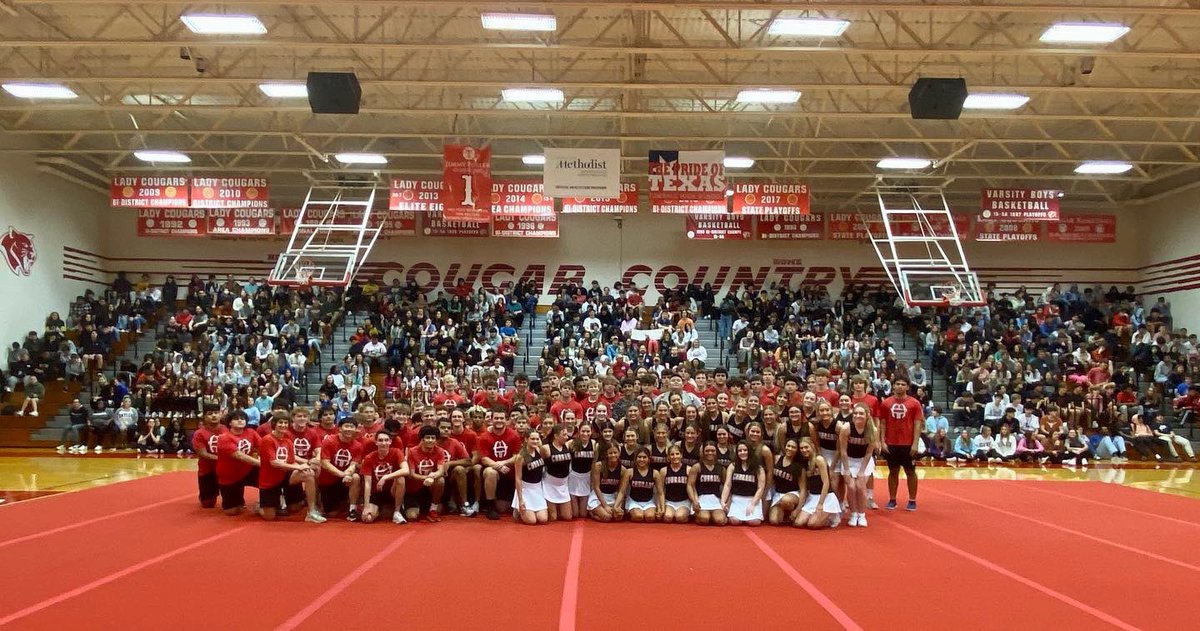 tomball_hscheer's tweet photo. THANK YOU Tomball HS Students and Staff, Dr. Gutierrez &amp; TJHS Cheer for coming to our Showoff to wish us luck this weekend at Texas State UIL Cheer Competition! ❤️🐾#CoogsGoCrazy  #We/Me #PrideOfTexas @TomballISD @TISDTJHS @TISDTHS https://t.co/dIutg5YttR