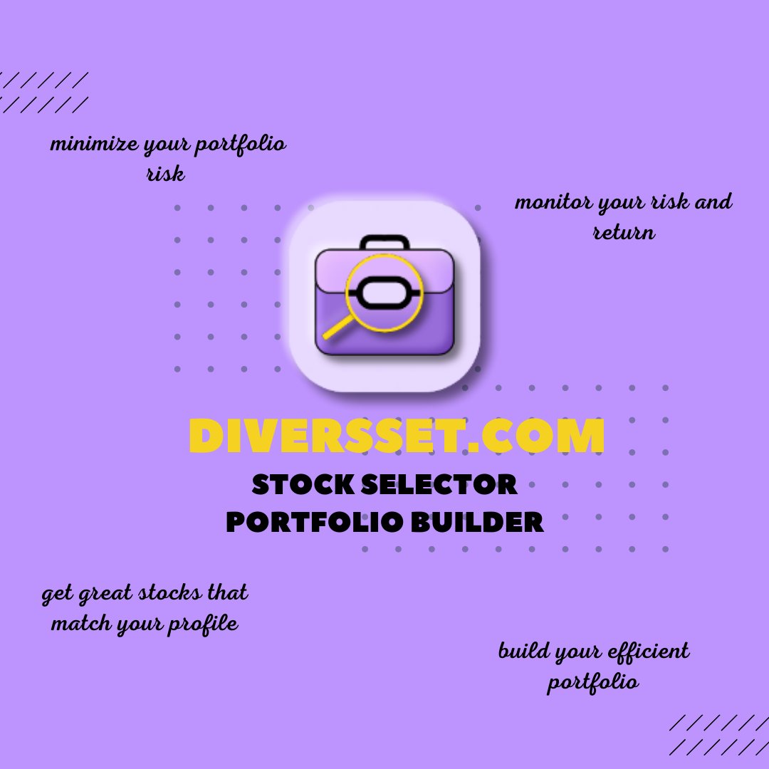 Sanji_vals's tweet photo. The stock search engine that finds you great stocks tailored to your risk appetite and builds an efficient portfolio, minimizing the volatility of your portfolio. 
https://t.co/8qeFCLBbke

#stockselection #valuestockselection #efficientportfolio #portfoliorismminimization https://t.co/Cnio0fPfx6