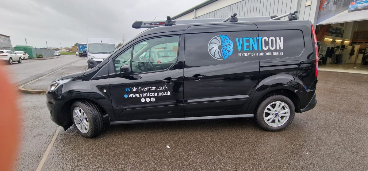 EliteSigns's tweet photo. From design to reality for #ventcon's new #fordconnect van with colour matched printed #vehiclebranding for a clean &amp; professional look. 

@BSGAUK 
@Metamarkuk 
@printMAXuk https://t.co/NSFP4kP5D4
