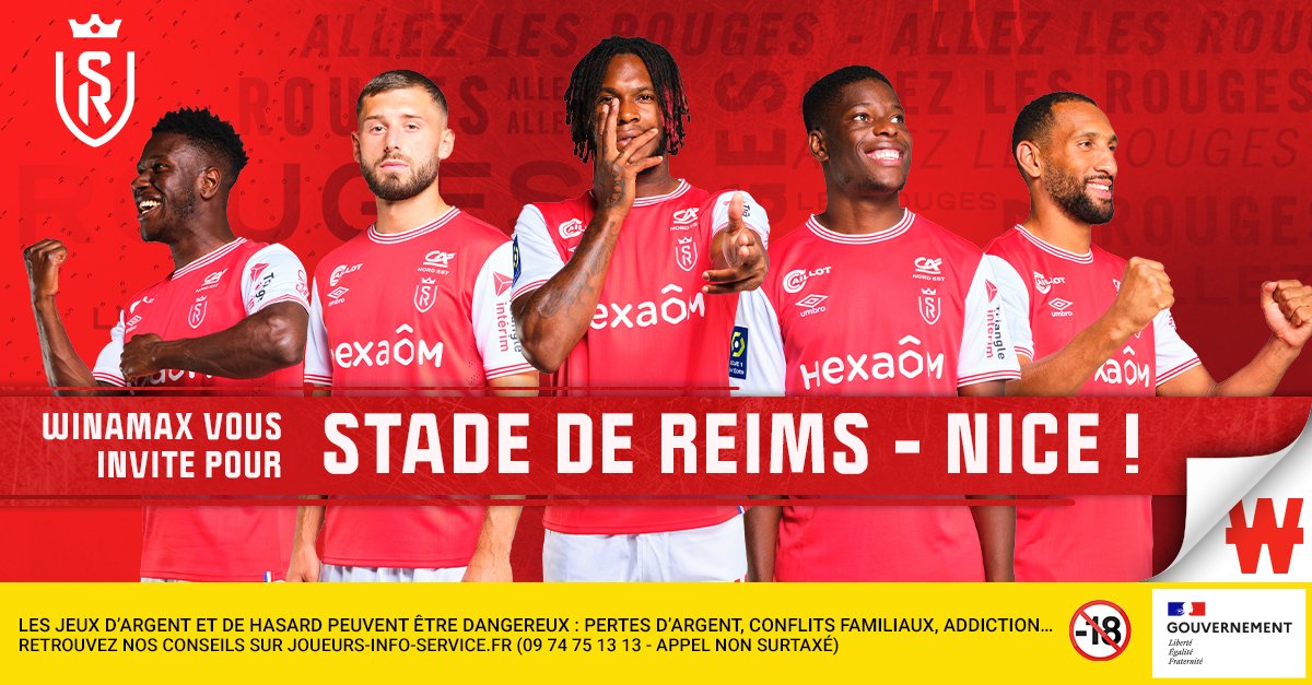 WinamaxSport's tweet photo. ⚽️ 2 places en salon sont à gagner pour @StadeDeReims - Nice, dimanche 15/01 à 15h00 !

🎁 Pour participer : retweetez ce tweet, suivez @WinamaxSport et répondez avec votre pseudo Winamax.

👉 Tirage au sort ce soir à 21h !

📄 Règlement > https://t.co/gC0gnNA0on https://t.co/Nmy1jeYljz