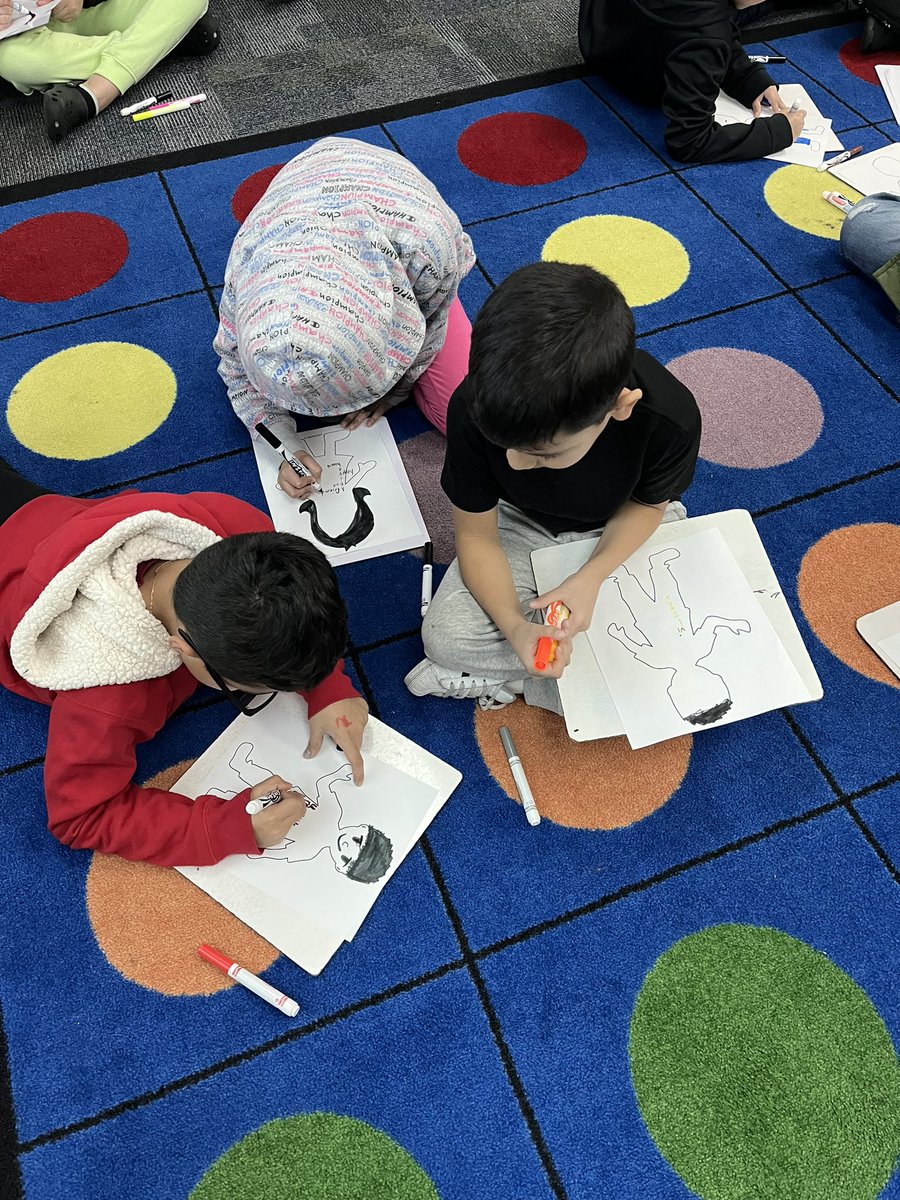 Kindness characters with our <a href="/MrsHernandez/">Mrs. Hernandez</a> 4th grade buddies. The students are working with their buddies to come up with kindness words for each letter of their name. #WPSPROUD #IrvingSHINES