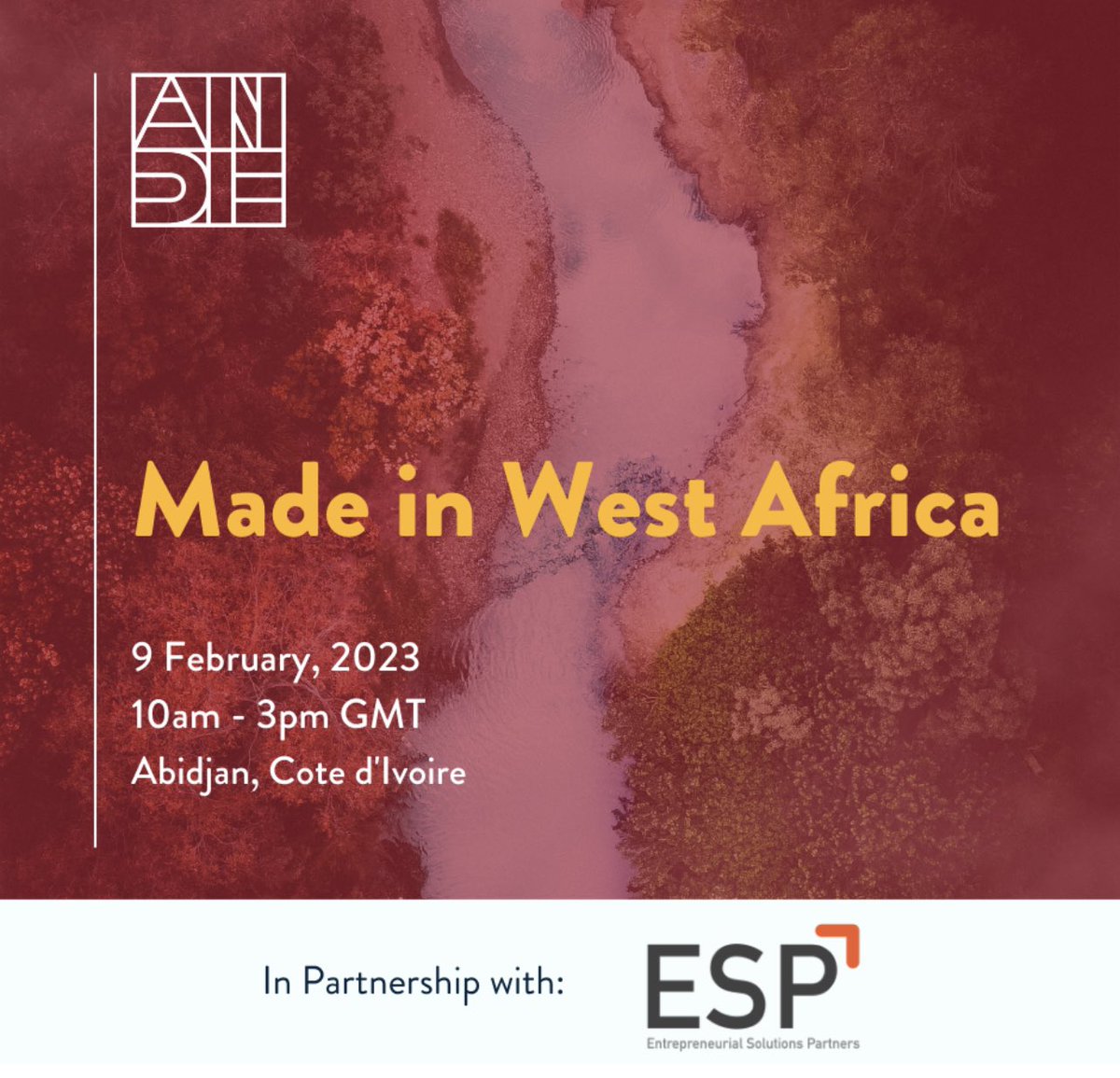 ANDEWestAfrica's tweet photo. Exciting Announcement 📢
Registration is now open for #MadeinWAF
The ANDE West Africa Chapter in partnership with @es_partners is thrilled to invite you to our upcoming event tagged ‘Made in West Africa’.
Kindly register here: https://t.co/C1yr4mFW7Y https://t.co/ybToLolpyS