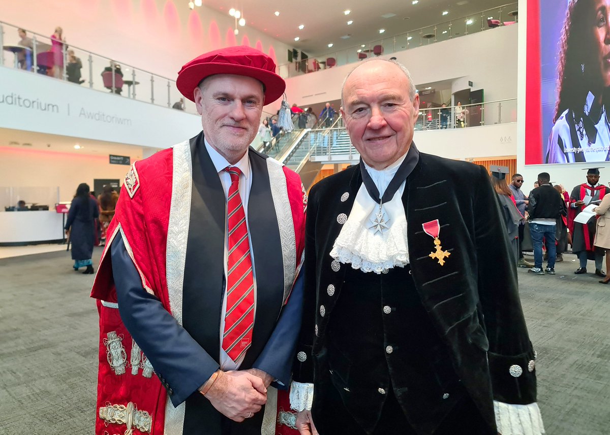 “I’ve really enjoyed the general buzz and atmosphere here today.”

We were pleased to welcome Malgwyn Davies OBE, High Sheriff of Gwent, to our graduation ceremonies at the <a href="/ICCWales/">ICCWales</a> today #USWGrad