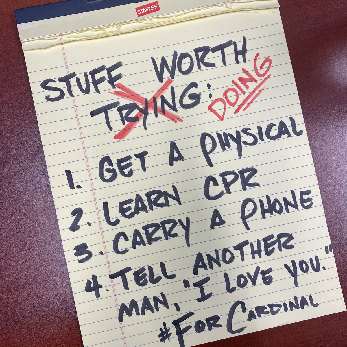 F3Swt's tweet photo. Do or do not. There is no try. #ForCardinal https://t.co/MlwW3QWadj