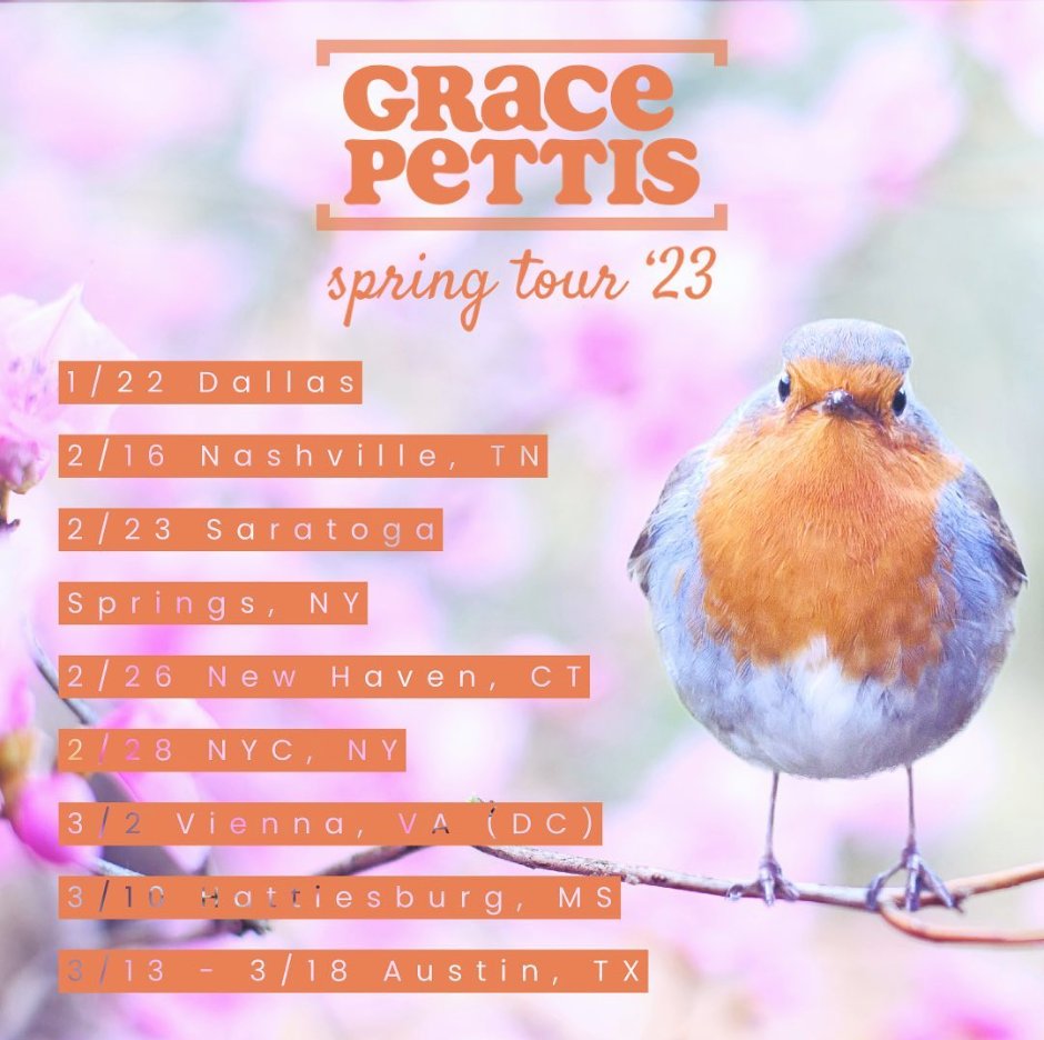 The fabulous @gracepettis has upcoming Spring shows in #Nashville TN, #Dallas TX, #SaratogaSprings NY & more! Info on her website gracepettis.com. She will be performing songs from her latest critically acclaimed album 'Working Woman'! 💗🎤
