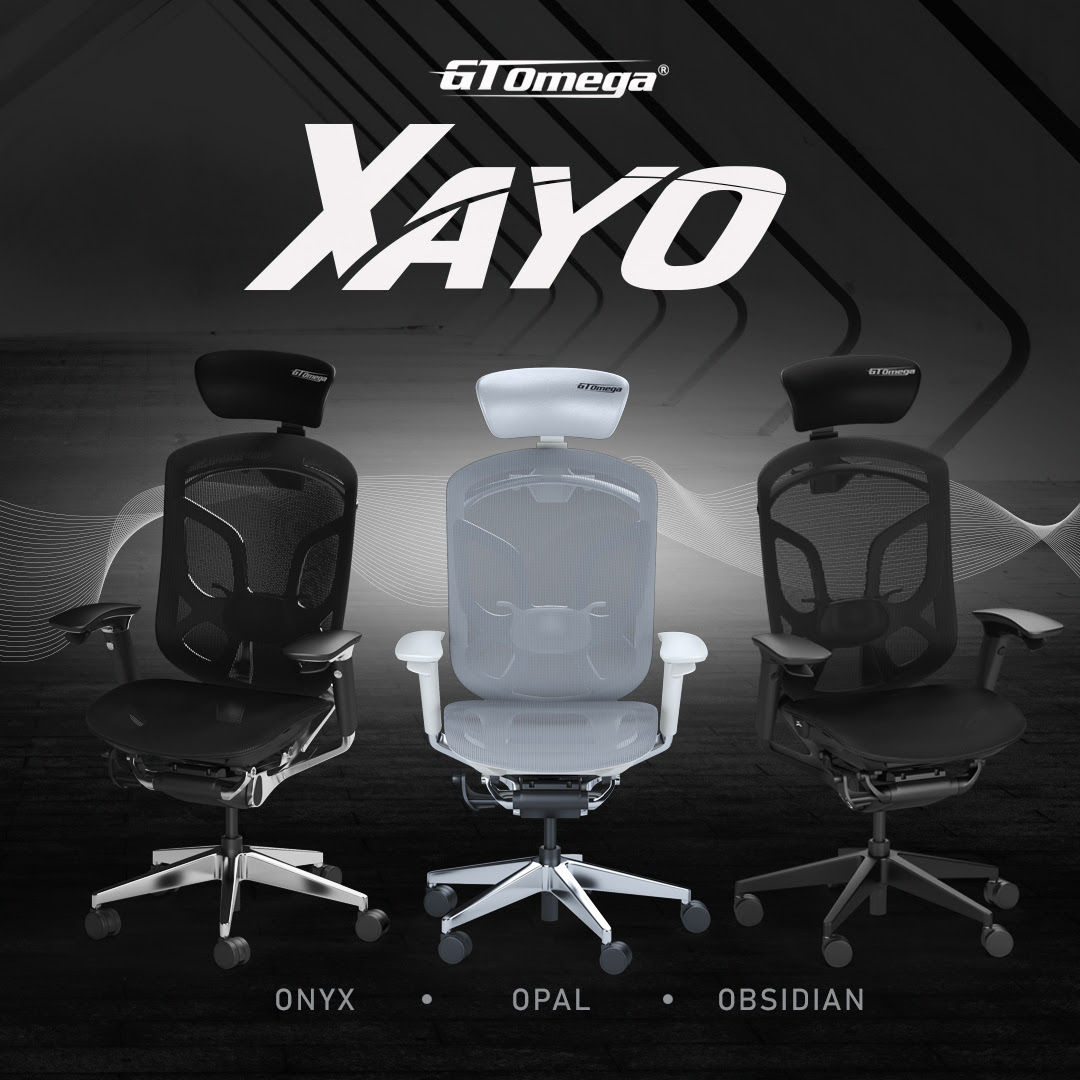 Presentamos novedad de <a href="/GTOmegaRacing/">GT Omega</a> 
GT Omega XAYO
◽ Silla de Oficina Certificada
◽ Material transpirable
◽ Sistema de ajuste automático de postura
◽ 3 Modelos
📅  Disponibe en EU a partir del 20 Enero
𝟓% 𝐝𝐞 𝐝𝐞𝐬𝐜𝐮𝐞𝐧𝐭𝐨 𝐜𝐨𝐧 𝐞𝐥 𝐜𝐨́𝐝𝐢𝐠𝐨: 𝐑𝐀𝐂𝐄𝐋𝐈𝐍𝐄