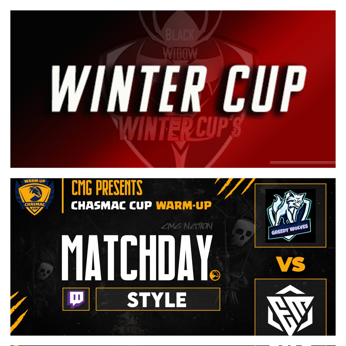 🟣 LIVEEEEEEEE!

⚔ DOBLE GUERRAZA

🏆 <a href="/bw_coc1/">Black Widow</a> Week1
✅ <a href="/MS_EsportsCOC/">M.S Esports 2</a> vs @EVNeSports_ 

y seguido...

🏆 <a href="/ChasmacGaming/">Chasmac Gaming</a> Cup WM
✅ <a href="/ExaltMight/">Exalt Might Esports</a> Hispano vs @GreedyWolves 

🎁 SORTEO PASE de ORO

👉 twitch.tv/style_coc