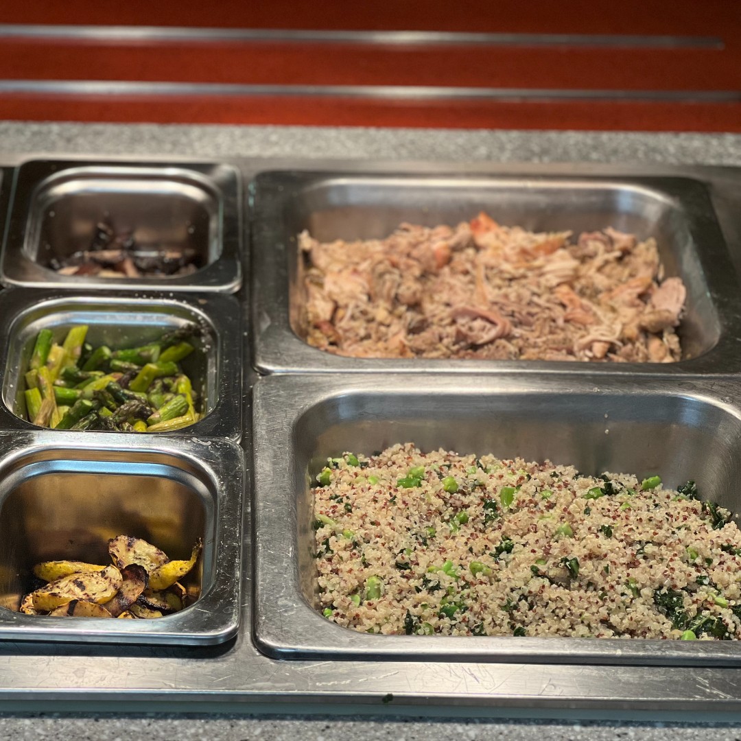 HolyFamilyU's tweet photo. We're serving up all kinds of good things in the Tiger Café today! Today's lunch includes a quinoa bar, along with plantains, BBQ Brisket, and assorted Chinese cuisine available. #HolyFamilyU #TigerCafe https://t.co/Txu2AL9KfU