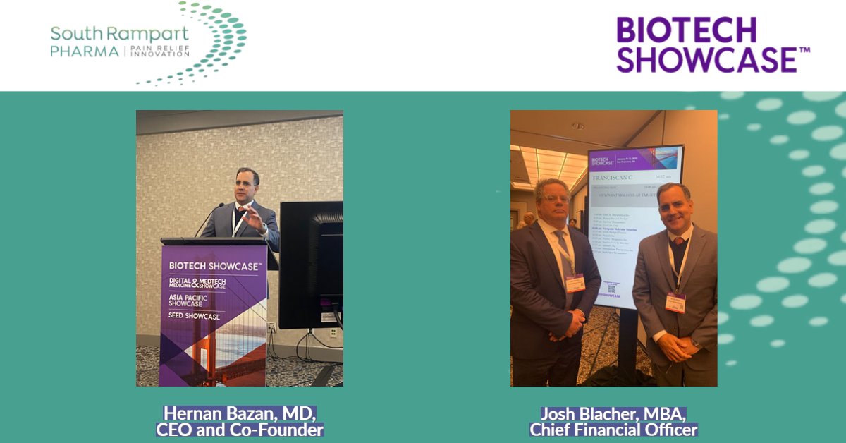 On Jan. 9 at #BioTechShowcase South Rampart Pharma CEO & Co-Founder @HernanBazanMD presented our novel non-opioid clinical lead asset as part of #JPM2023. 
#innovation #chronicpain #acutepain #neuropathy