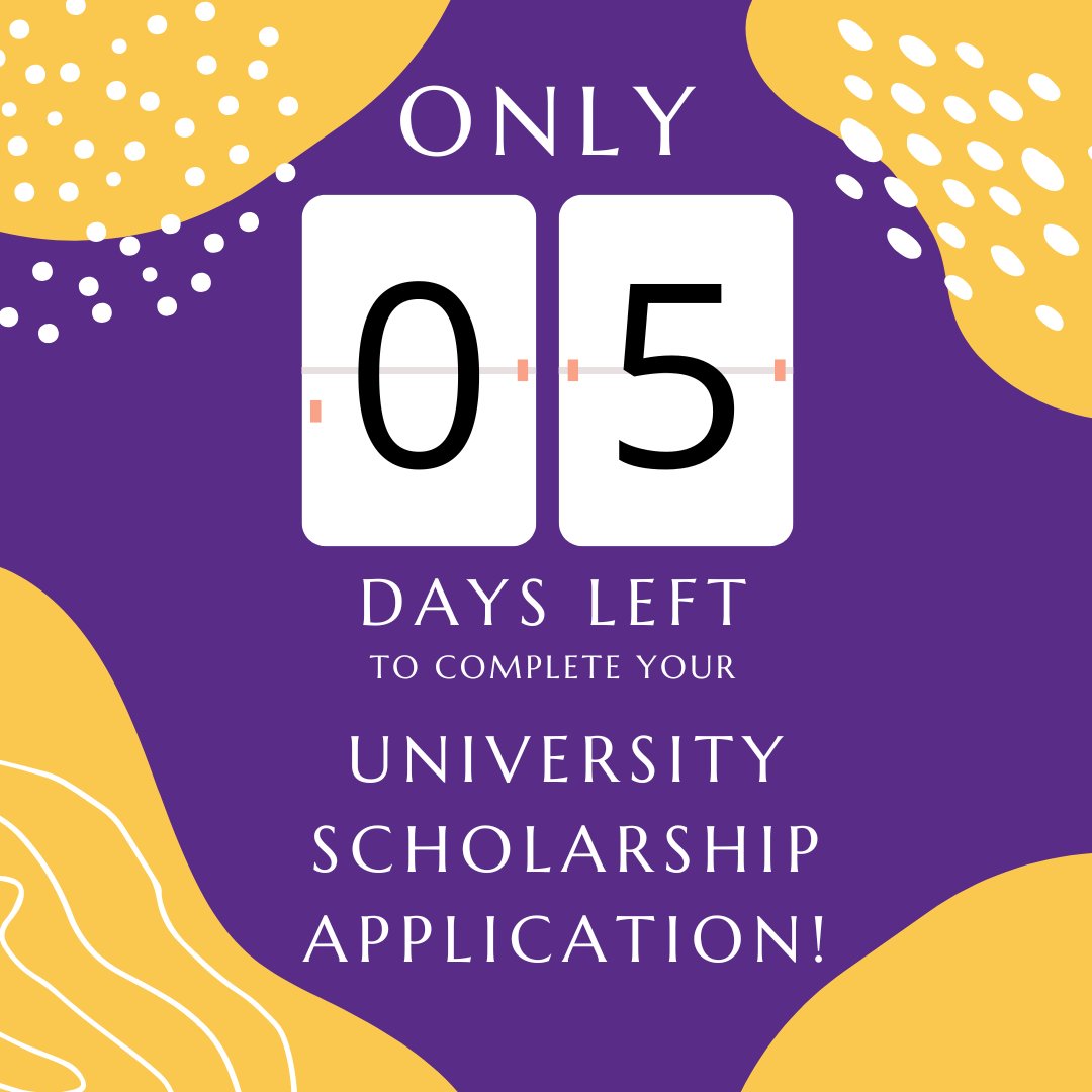 WCUFinancialAid's tweet photo. Submit your University Scholarship Application TODAY in myWCU! The DEADLINE TO APPLY is February 1st! https://t.co/bAmmofUdkp