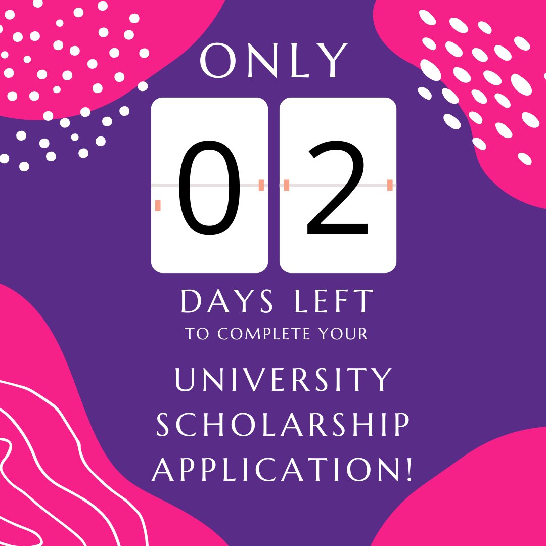 WCUFinancialAid's tweet photo. Submit your University Scholarship Application TODAY in myWCU! The DEADLINE TO APPLY is February 1st! https://t.co/NaGut9wRrb