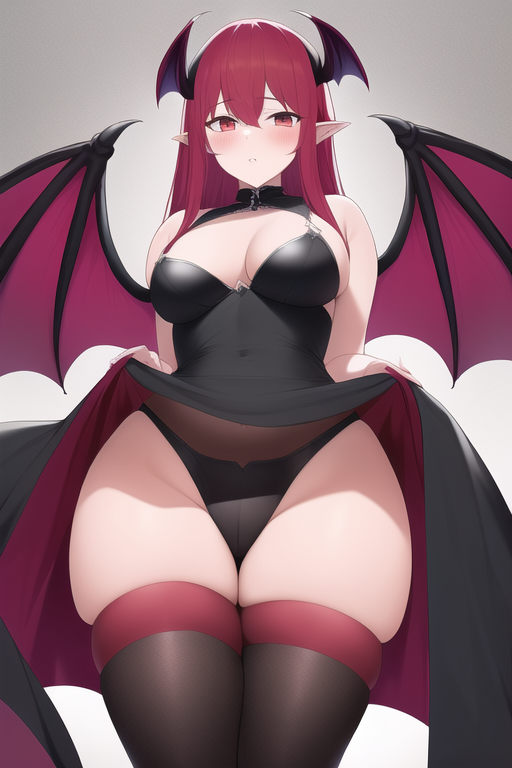 PLZ_STEP_ON__ME's tweet photo. #colorful, #looking_down, #thigh_highs, #imp, #arroused, #red_hair, #succubus #hentai #porn #ai #anime https://t.co/N42YLBnEvO