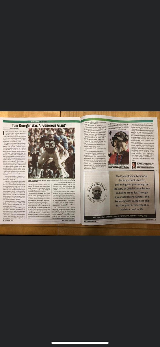 Nice article about Doergs…miss you coach! #GRUNTS