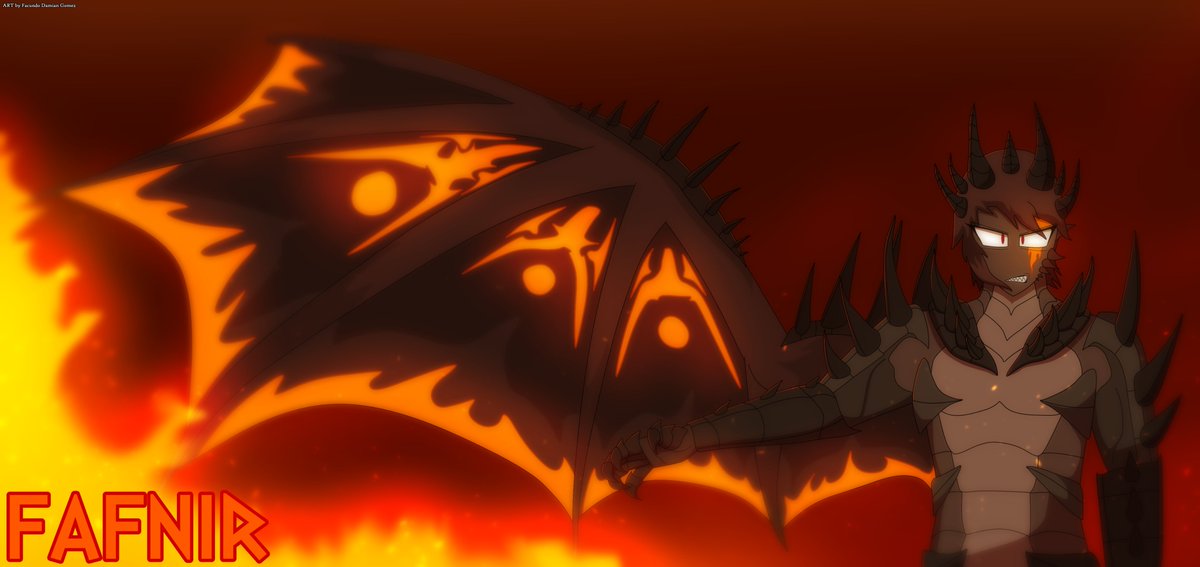 FacundoDamianG4's tweet image. I'm made my first ever art and first ever character in the year

this is Fafnir, he's a cursed warrior who banished for years after been sealed by "Demigods", in Present Day He frees and start threating once again

#dragon #fafnir