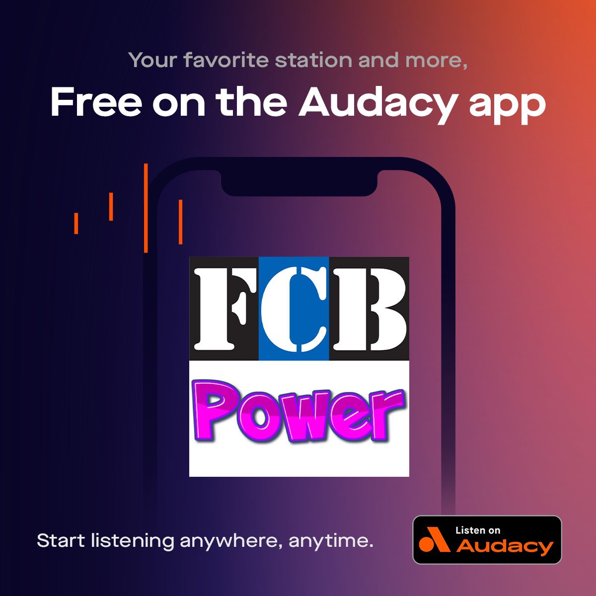 FCB Power is on the <a href="/Audacy/">Audacy</a> app! Tune in. audacy.com/stations/fcbpo…