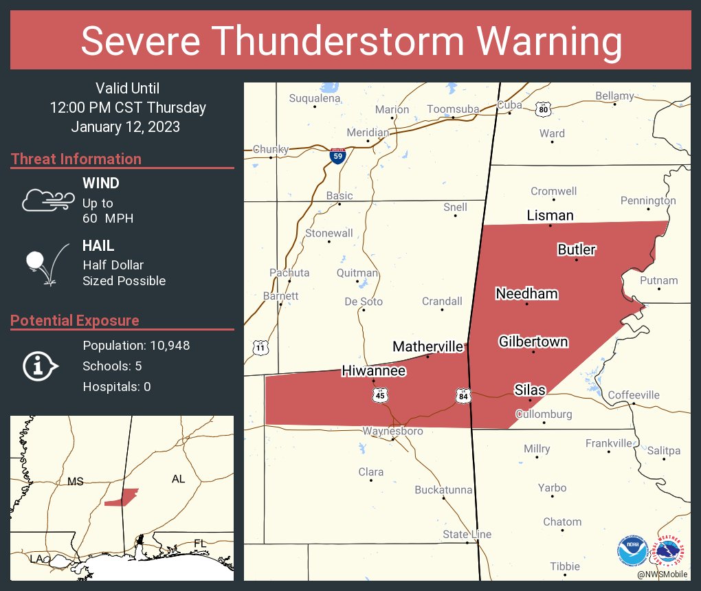 NWS Severe Tstorm on Twitter "Severe Thunderstorm Warning including