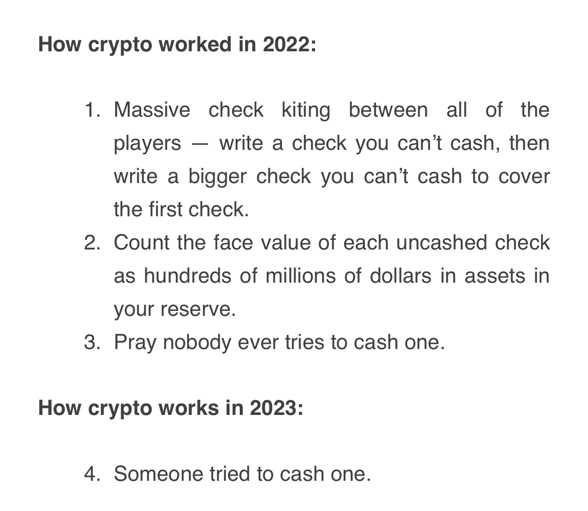 charlesarthur's tweet photo. Killer brevity@from @davidgerard and @ahcastor https://t.co/4ZGZqmzRmM https://t.co/3vD4Fyh4tA