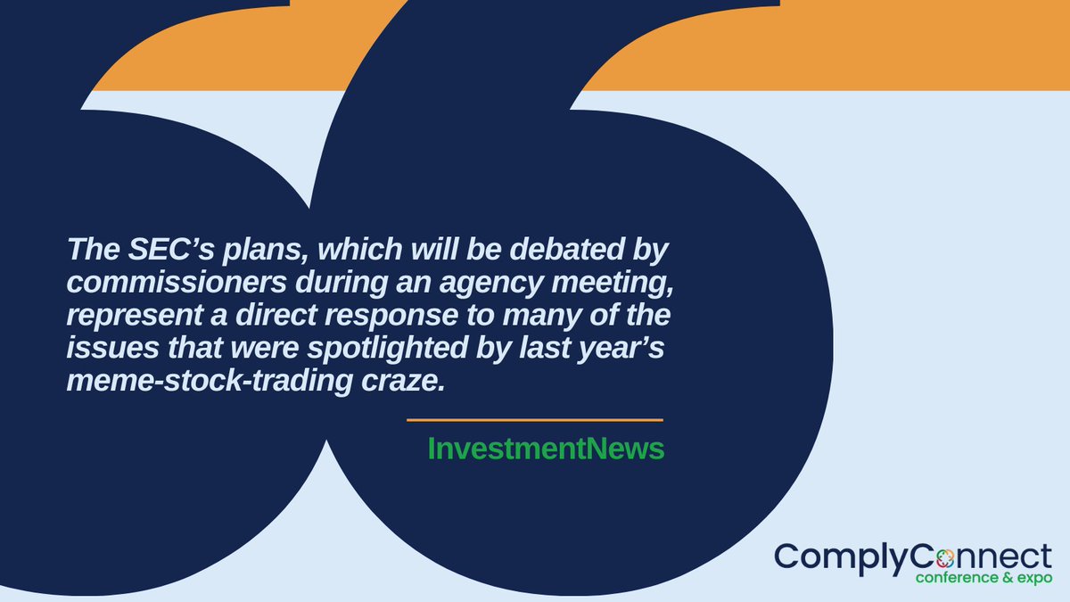 The #SEC laid out four proposals which Chair Gary Gensler says would boost transparency and competition. They delve into the details of how the $43 trillion market works and affect everything from order routing to pricing and disclosures.

Learn more.  okt.to/1tfiLE