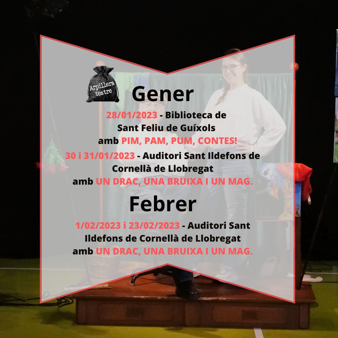 trifusio's tweet photo. Els espectacles de Trifusió comencen a rodar!! ARPILLERA TEATRE s'estrena aquest any a la Biblioteca Octavi Viader de Sant Feliu de Guíxols, el dissabte 28 a les 12:00h. Seguidament, estaran a la campanya escolar de Cornellà de Llobregat @CulturaGuixols @CulturaCornella https://t.co/2bOEkKefOV